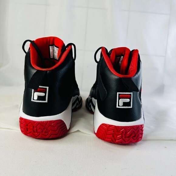 Fila Mens MB Black Lace Up Mid Top Athletic Basketball Shoes Size US 9 - Picture 10 of 12